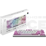 Клавиатура проводная+беспроводная MSI Forge GK600, USB, белый фиолетовый, фото17