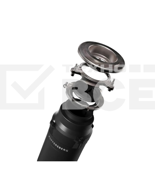 Измельчитель пищевых отходов Kuppersberg WSS 550 B, High-Tech, мощность 550 Вт, 3400-3800 об/мин, защита от перегрева, авто выключение, DC мотор, уровень шума 75 дБ, черный