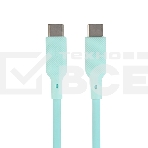 Кабель Type-C to Type-C, silica gel, 1м, 3A, 60W, PD (blue), фото 1