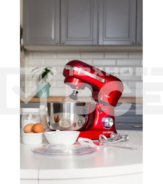 Миксер планетарный Hyundai HYM-S6451 1300 Вт, красный