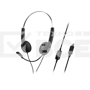 Гарнитура Genius HS-220U, регулируемое оголовье, мягкие удобные амбушюры, выносной микрофон с шумоподавлением, пульт управления