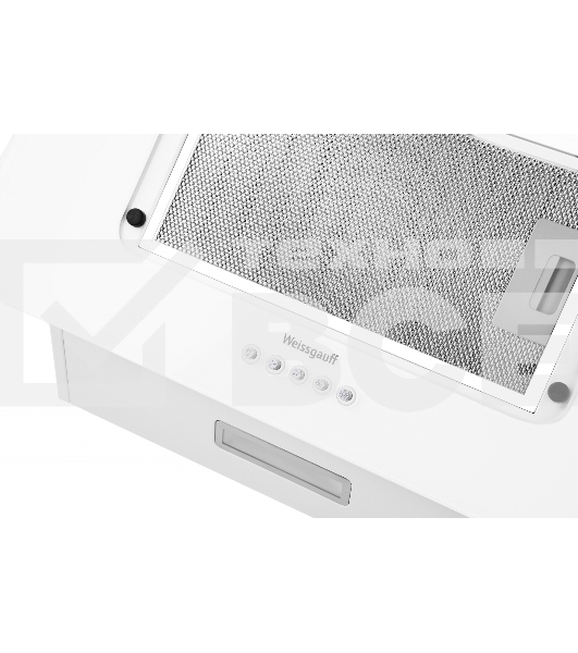 Вытяжка наклонная Weissgauff Zaurak 60 PB белый, 60 см, 900 куб. м/ч, 65 дБ