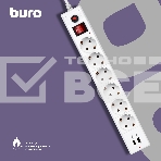 Сетевой фильтр Buro BU-SP3_USB_2A-W 3м (6 розеток) белый (коробка), фото5