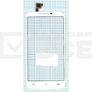 Сенсорное стекло (тачскрин) для Alcatel One Touch Pop C9 7047D, белое