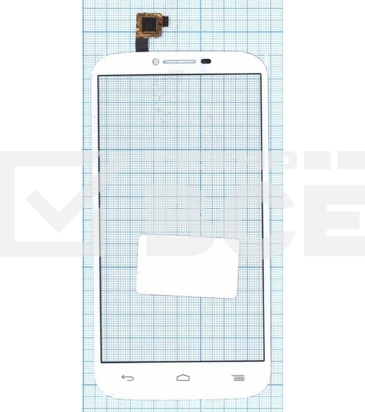 Сенсорное стекло (тачскрин) для Alcatel One Touch Pop C9 7047D, белое
