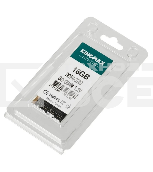Оперативная память Kingmax KM-SD4-3200-16GS, DDR4, 16GB (1x16 GB), 3200 MHz, CL22, SO-DIMM