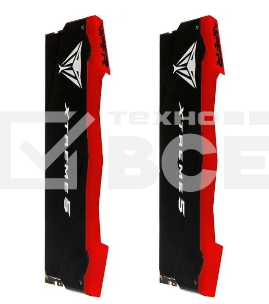 Оперативная память Patriot Viper Xtreme 5, DDR5, 32GB (2x16GB), 7600MHz, CL36, с радиаторами, черный