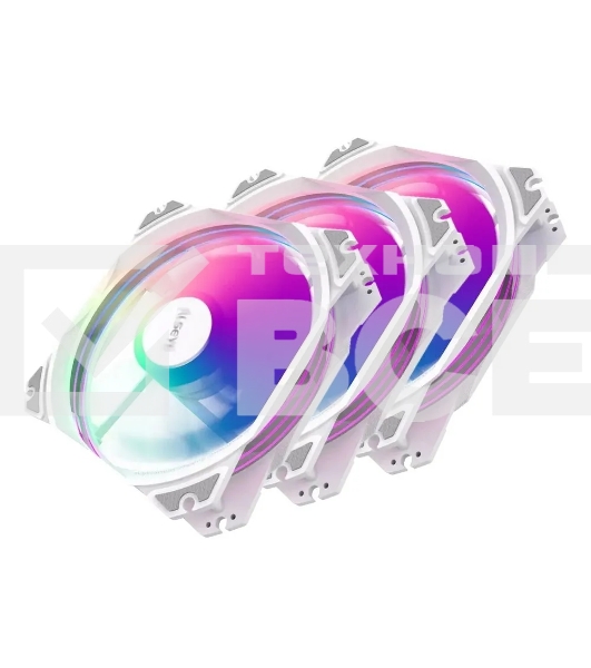 Комплект вентиляторов для корпуса Alseye M120-PWA KIT белый, 120 мм, 1700 об/мин, 33.8 дБ, 4 pin
