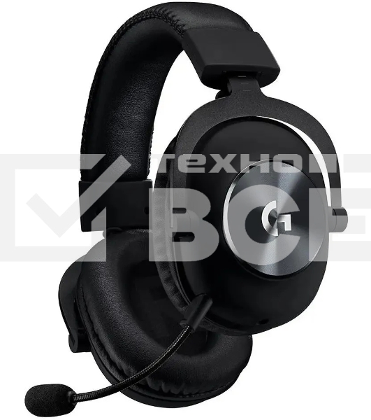 Наушники с микрофоном Logitech G Pro X черный 2м мониторные оголовье (981-000819)