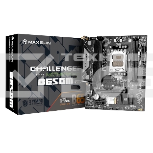 Материнская плата MAXSUN MS-Challenger B650M WIFI, AM5, B650, 2*DDR5, 3*SATA3, M.2, 4*USB 3.2, 2*USB 2.0, 1*PCIEx16, 1*PCIEx1, DP+HDMI, mATX