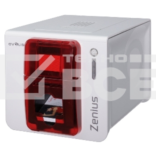 Принтер пластиковых карт сублимационный Evolis Zenius Classic ZN1U0000RS 300 dpi, 150/500 карт/час, USB, белый