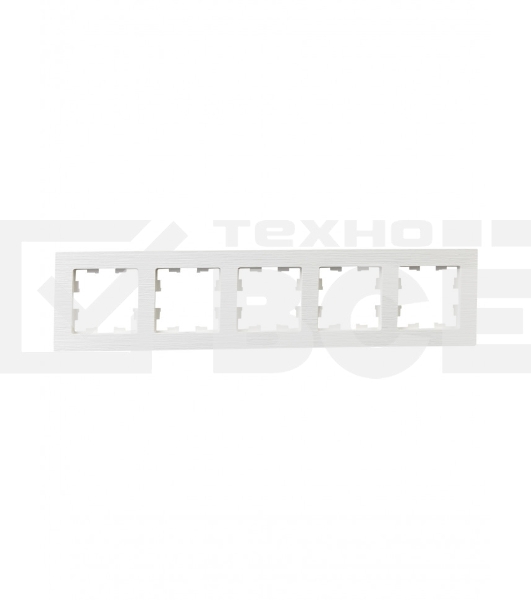 Рамка 5-местная IEK BRITE РУ-5-Бр DECOR рифленый белый