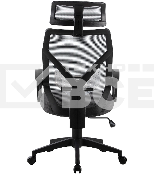 Кресло компьютерное Cactus CS-MC414-GY черный/серый, сетка/ткань, с подголов. крестов. пластик, пластик черный
