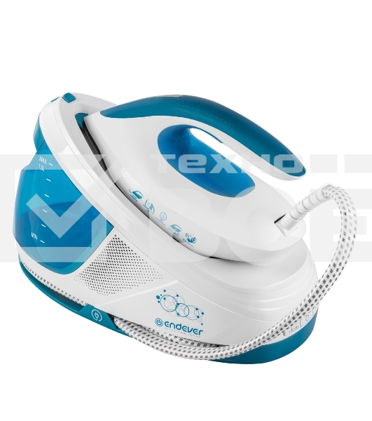 Парогенератор электрический ENDEVER Delta-450, белый/голубой, мощность 2800 Вт, подача пара 150 г/мин, макс. пар удар до 400 г/мин, 2 шт/уп