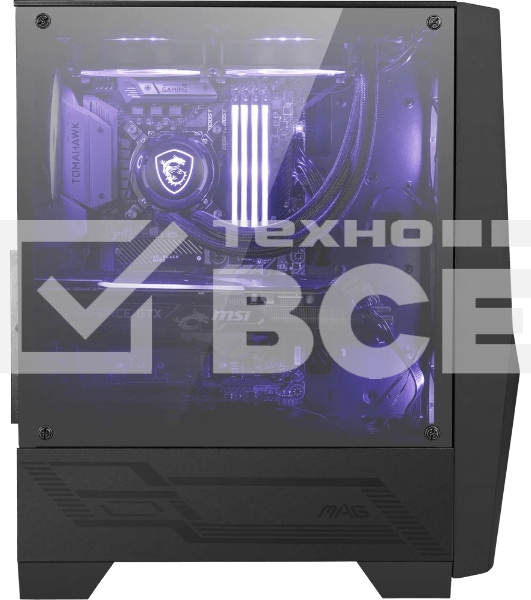 Компьютерный корпус MSI MAG FORGE 100M / mid-tower, ATX, tempered glass side panel / 2x RGB 120mm & 1x 120mm fans inc. / MAG FORGE 100M