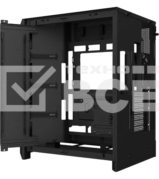 Компьютерный корпус без блока питания Case NZXT H9 Flow RGb+ (2025), Midi-Tower, TG, 6x140мм RGb + 1x120мм RGb, 2xUSB-A 3.2 + 1xUSB-C 3.2, E-ATX, ATX, mATX, mITX черный