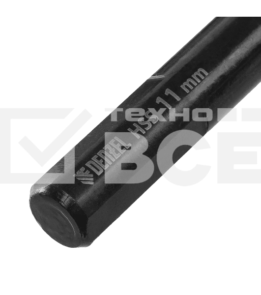 Сверло по металлу Denzel 11 мм, HSS-Tin, Golden Tip, 6 шт.