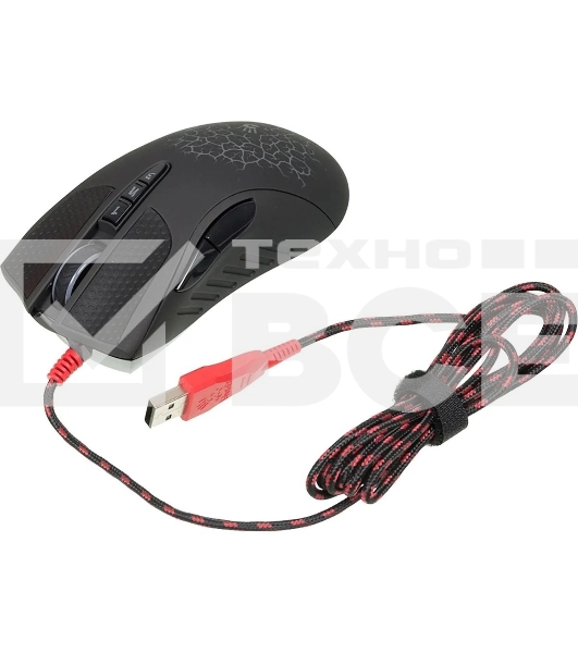 Мышь проводная A4Tech Bloody A90 черный, 6200 dpi, USB, кнопки - 8
