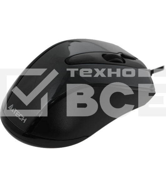 Мышь проводная A4Tech N-500FS черный, 1200 dpi, USB, кнопки - 4
