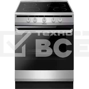 Плита электрическая Hansa FCCX64000 серебристый, конфорок 4 шт, духовка 69 л, 60 см x 85 см x 60 см