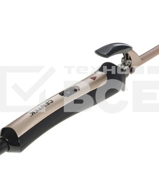 Щипцы для завивки волос Centek CT-2091 черный/золотистый, 9 мм, 200 °C, 1 режим