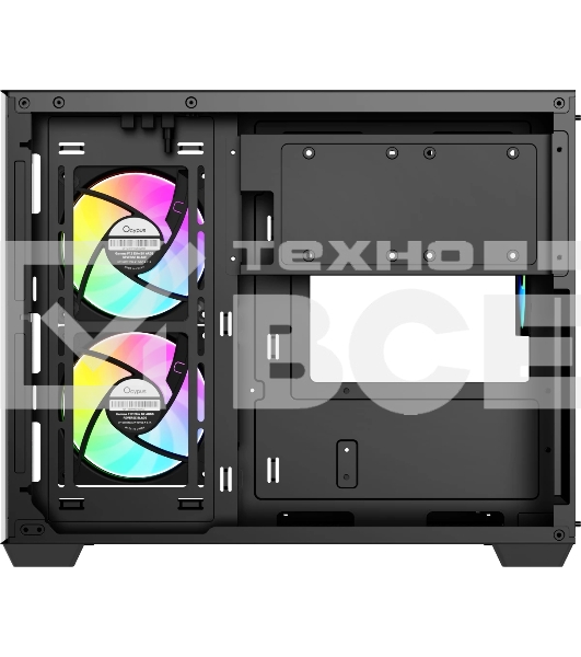 Корпус Ocypus Gamma C54 BK ARGB, Mini-Tower, чёрный, 3 x 120 мм