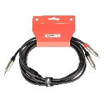 Кабель аудио FORCE FLC-18/31/8' TRS mini Jack - 2xRCA, высококачественный стерео, используется для подключения смартфонов к профессиональным аудио устройствам, диаметр 6 мм, профессиональные металлические разъемы, длина 3 м, фото3