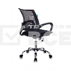 Кресло компьютерное Бюрократ CH-695N/SL/BLACK спинка сетка черный TW-01, сиденье черный TW-11, крестовина хром, фото14
