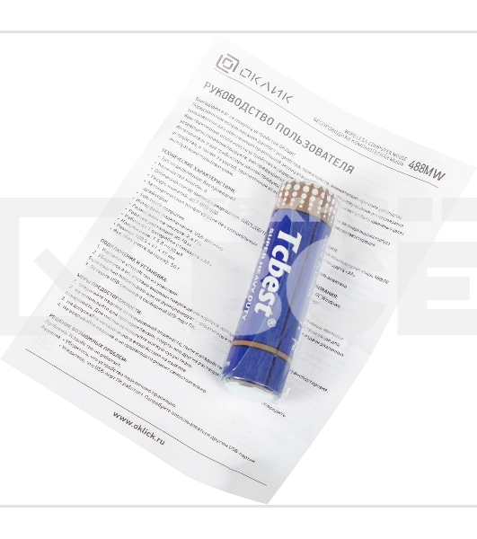 Мышь беспроводная Oklick 488MW серый/черный, 1600 dpi, радиоканал, USB, кнопки - 4