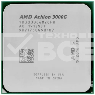 Процессор AMD Athlon 3000G Soc-AM4 3.5GHz OEM