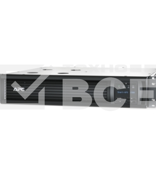 Источник бесперебойного питания APC Smart-UPS 1500VA/1000W, RM 2U, Line-Interactive, LCD, Out: 220-240V 4xC13 (2-Switched), SmartSlot, USB, SmartConnect, Black, 1 year warranty (REP: SMT1500RMI2U)