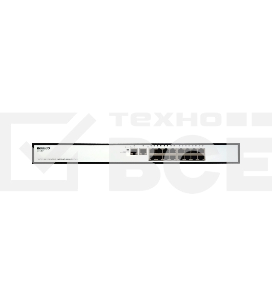 Неуправляемый PoE-коммутатор ORIGO OS1218P/190W/A1A 16x100Base-TX PoE+, 2x1000Base-T, PoE-бюджет 190 Вт, корпус металл