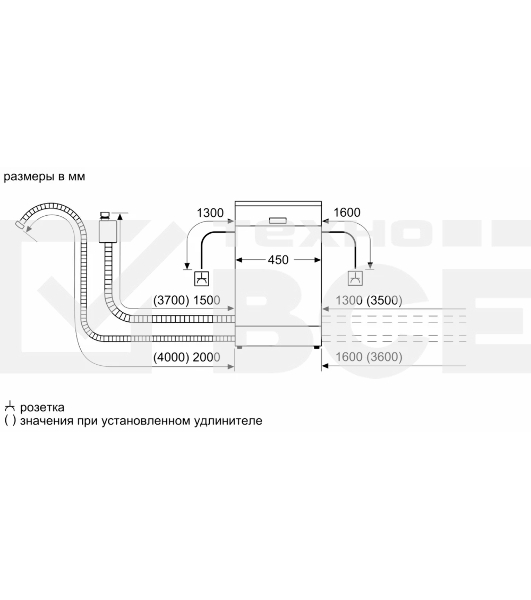 Встраиваемая посудомоечная машина Bosch SPV4HMX65Q, серебристый, 45 см, 10 компл., 45 дБ, класс A+