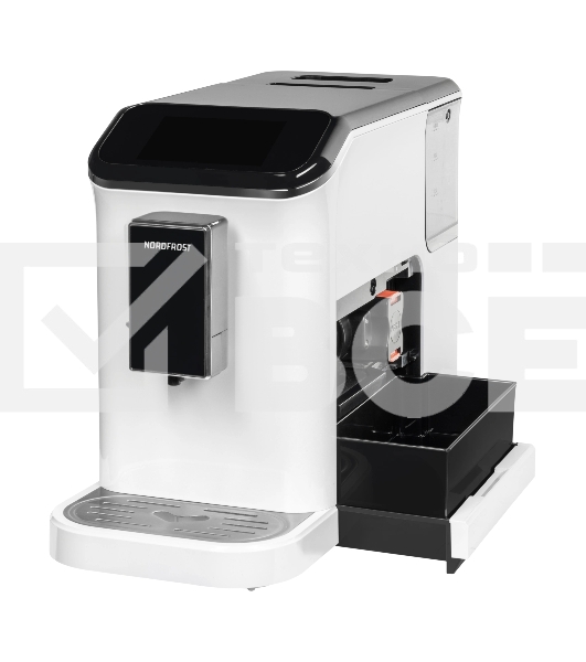 Кофемашина автоматическая Nordfrost HOME 300 W белый/черный, исп. кофе - зерновой, 1.5 л, 1350 Вт, 20 Бар