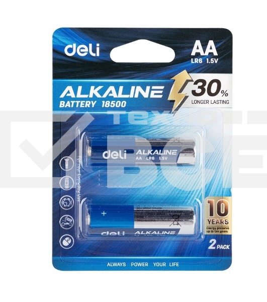 Батарейки Deli E18500 AA LR6 1.6V (2 шт) 