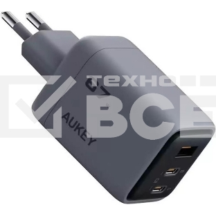 Сетевое зарядное устройство Aukey Comet Mix 67W 2C+A  серый