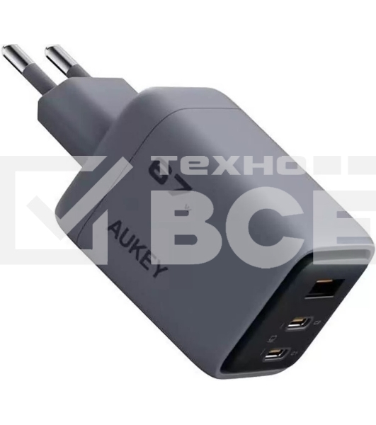 Сетевое зарядное устройство Aukey Comet Mix 67W 2C+A  серый