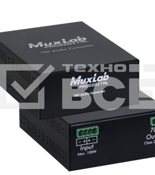 Преобразователь MuxLab 500755-70V аналогового сигнала усилителя в электрический 70В