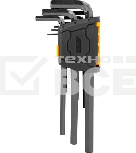 Набор шестигранных ключей Deli DL231209H Материал: CR-V. Спецификация: 1,5,2,2,5,3,4,5,6,8,10мм.