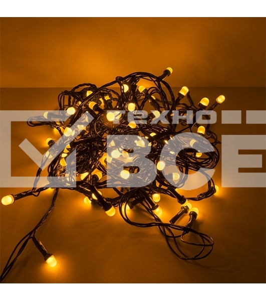 Гирлянда светод. Funray Минишарики, SE-MINI-110Y, 10М, 100LED, желт., темно-зел. шнур 0,7м, контр,