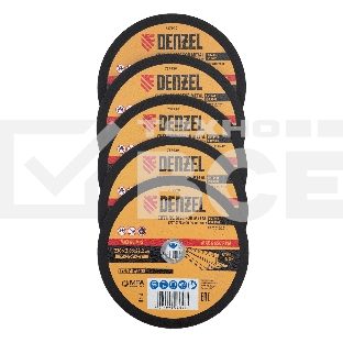 Круг отрезной по металлу Denzel 230 х 2,0 х 22,2 мм, A36TBF, в метал. банке, 5 шт.
