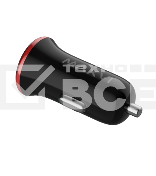 Автомобильное зарядное устройство Maxvi CCM-101BR USB 1А черно-красный