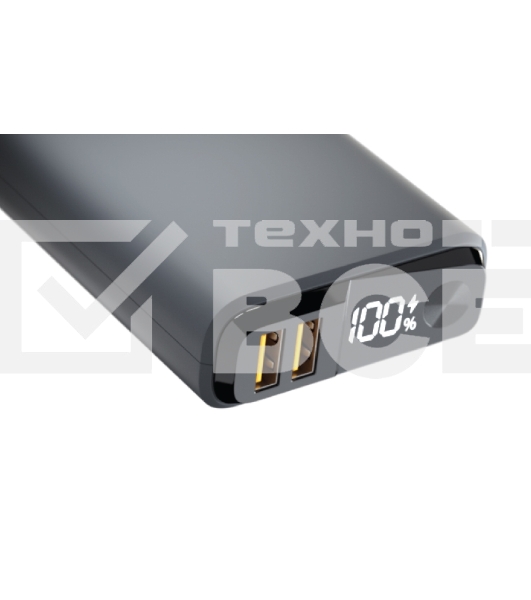 Портативный аккумулятор OLMIO QS-10, 10000mAh, 22.5W QuickCharge3.0/PowerDelivery, LCD, темно-серый