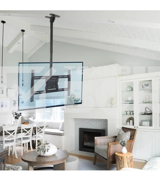 Кронштейн для телевизора Kromax COBRA-4 черный, 15'-75' макс. 65 кг, потолочный, поворот и наклон