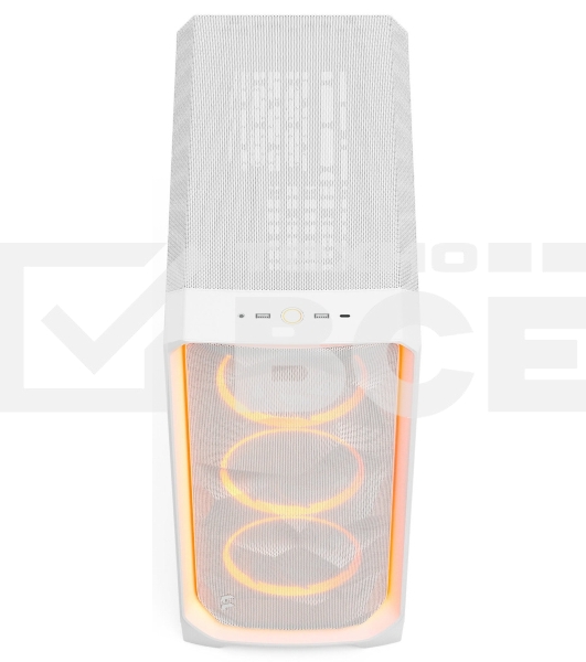 Корпус Fractal Design Meshify 3 XL White Ambience Pro RGB TG Clear Tint, Midi-Tower, белый, 3 x 140 мм
