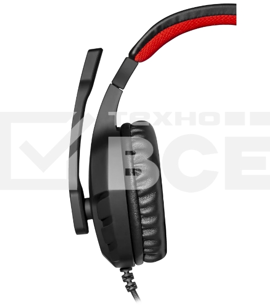 Гарнитура Defender Cujo чёрный/красный, проводная