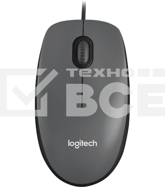 Мышь проводная Logitech M90 черный/серый, 1000 dpi, USB, кнопки - 3