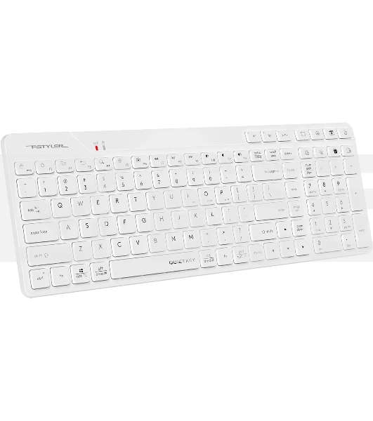 Клавиатура A4Tech Fstyler FBK27C AS белый USB беспроводная BT/Radio slim Multimedia (FBK27C AS)