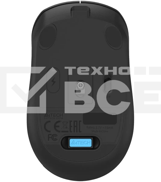 Мышь беспроводная A4Tech Fstyler FG15C Air2 черный, 1200 dpi, радиоканал, USB, кнопки - 3