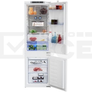 Встраиваемый холодильник Beko BCNA275E3S (7523020054) белый двухкамерный 185/69 л морозилка снизу, No Frost